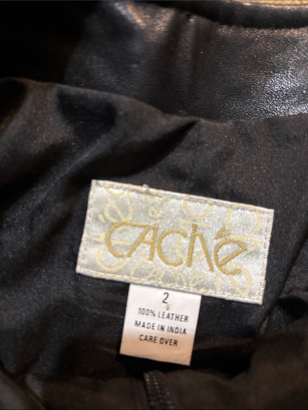 Cache Black Straight-Leg Leather Pants - Picture 4 of 4
